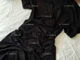 Чорний комбинезон в рубчик з поясом. - VDALA.PRO