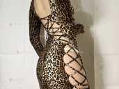 Леопардова сукня з шикарним вирізом на шнурівці - 1 Леопардова сукня з шикарним вирізом на шнурівці - VDALA.PRO - 1