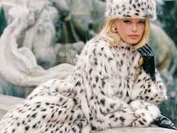 Нова шапка жіноча з хутра біла леопард - VDALA.PRO