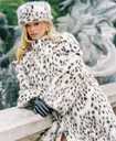 Нова шапка жіноча з хутра біла леопард - VDALA.PRO - 3