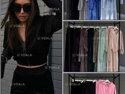 Велюровий костюм, 21 колір в наявності, ОПТ, роздріб, Батал - VDALA.PRO