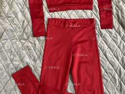 Костюм: лосіни щільні і рашгард колір червоний (марсала) (розмір М) - VDALA.PRO