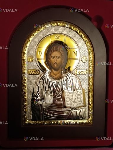 Ікона Христа Спасителя (Greece, золото, срібло, 15х21см) - VDALA.PRO