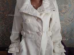 Красивое белое пальто куртка весна осень р.s/xs - VDALA.PRO