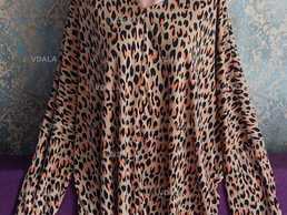 Красивая блуза леопардовый принт большой размер батал 56/58 блузка - VDALA.PRO