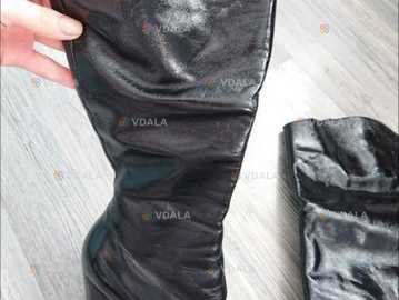 Кожаные сапоги на каблуке р.38 весна деми - VDALA.PRO