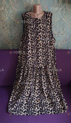 Красивое платье лео принт большой размер батал 54/56/58 - VDALA.PRO
