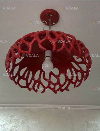 Червона люстра у вигляді коралу - VDALA.PRO