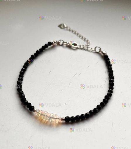 Серебряный браслет камень опал шпинель р. 16,17, 18 - VDALA.PRO