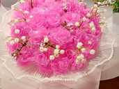 Ніжні рожеві троянди з органзи - VDALA.PRO - 1