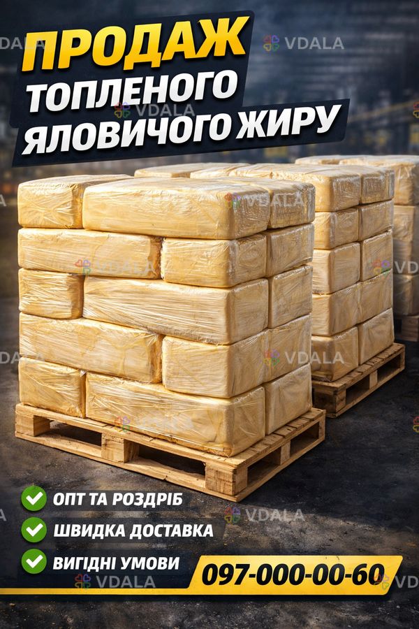 Продажа технического топленого говяжьего жира Продажа технического топленого говяжьего жира - VDALA.PRO