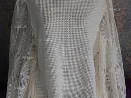 Красивая кофта с кружевом большой размер батал 50 /52 блуза джемпер - VDALA.PRO