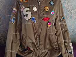 Куртка бомбер zara с нашивками р. М - VDALA.PRO