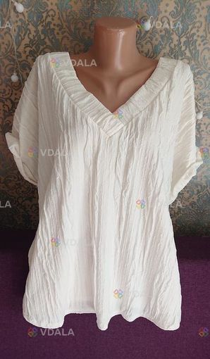 Красивая светлая блуза большой размер батал 52/54 блузка - VDALA.PRO