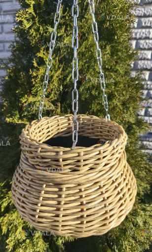 Кашпо з ротангу підвісні на 5л Кашпо з ротангу підвісні на 5л - VDALA.PRO