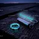 Светящееся в темноте Кольцо Всевластия Tiffany Blue (размер 7, Ø17,3 м - VDALA.PRO - 8