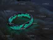 Светящееся в темноте Кольцо Всевластия Tiffany Blue (размер 7, Ø17,3 м - VDALA.PRO - 9