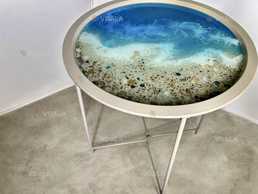 Столик з епоксидної смоли «Море» - VDALA.PRO