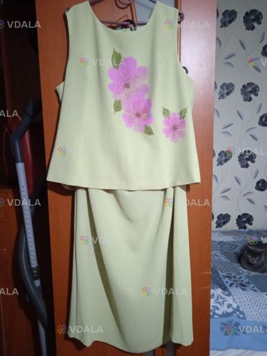 Костюм трійка: блузка, спідниця, кардиган р.52 - VDALA.PRO