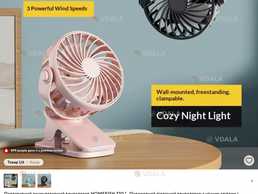 Портативний вентилятор акумуляторний - VDALA.PRO