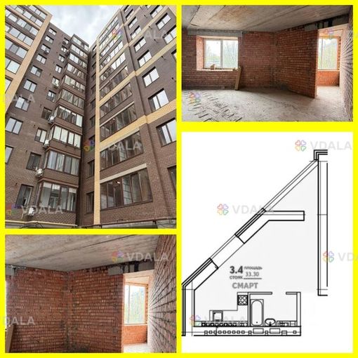 Продам Квартиру в новобудові Жилой комплекс: уютный, 34 м², 1 кімн., 3 - VDALA.PRO