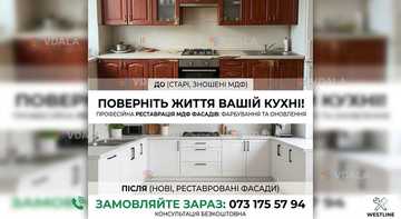 Реставрація мдф фасадів кухні - VDALA.PRO