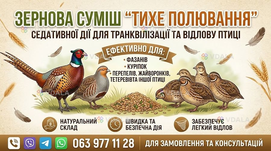 Зернова суміш-транквілізатор для відлову птахів Зернова суміш-транквілізатор для відлову птахів - VDALA.PRO