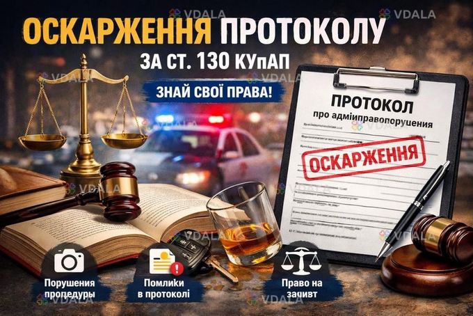 Адвокат У справах за ст. 130 КУпАП Адвокат У справах за ст. 130 КУпАП - VDALA.PRO