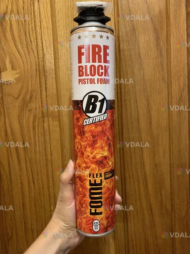 Пена монтажная огнестойкая В1 всесезонная Fome Flex Fire Block 750 мл - VDALA.PRO