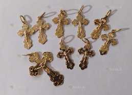 Золотий хрестик. На хрестини/подарунок. Золотий хрестик. На хрестини/подарунок. - VDALA.PRO