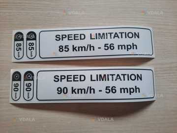 Наклейки speed limitation 85-90 km/h-56mph обмеження швидкості Польща - VDALA.PRO