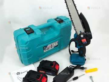 Акумуляторна ланцюгова пилка Domotec 8 дюймів(20см) 48 В кущоріз з дво - VDALA.PRO