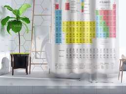 🚿 Шторка для ванной с периодической таблицей Менделеева 🚿 Шторка для ванной с периодической таблицей Менделеева - VDALA.PRO