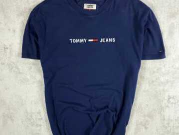 Синя футболка tommy hilfiger з вишитим логотипом — стиль і якість - VDALA.PRO