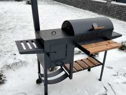 Мангал з пічкою під казан/сковороду на колесах + подарунок - VDALA.PRO