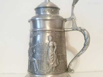 Оловянный пивной бокал с крышкой Хорошее известие - VDALA.PRO