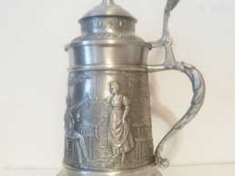 Оловянный пивной бокал с крышкой Хорошее известие - VDALA.PRO