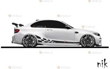 Бокові наклейки на авто 2 полоски - VDALA.PRO