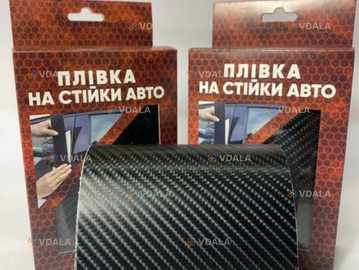 Плівка на стійки авто. Розмір 500*105 мм 4 шт у комплекті - VDALA.PRO