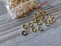 Золоте подвійне кільце для біжутерії. - VDALA.PRO