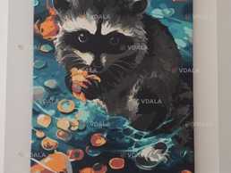 Продам картину по номерах Єнот. Розмір 40×50. - VDALA.PRO