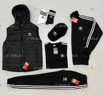 Набор Adidas: жилет-кофта-штаны-футболка-кепка - VDALA.PRO
