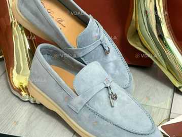 Лофери Loro Piana Summer Walk 1:1 блакитні люкс 1:1 лофери лоро пиано - VDALA.PRO