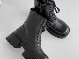 Натуральна шкіра зимові черевики жіночі шкіряні берці - VDALA.PRO