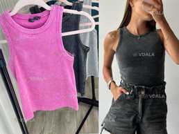 Женская майка в рубчик в стиле Zara графит,розовый Жіноча майка S-L - VDALA.PRO