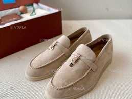 Женские бежевые лоферы Loro Piana Summer Walk лофери Лоро Пиана Пиано - VDALA.PRO