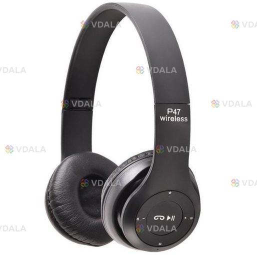Бездротові навушники з мікрофоном Wireless Headphone P47 |SD Card| - VDALA.PRO
