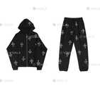 Костюм спортивный со стразами с крестами zara худи спортивные штаны - VDALA.PRO - 3