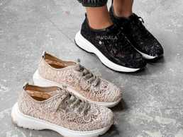 Женские кроссовки кружево сетка - VDALA.PRO