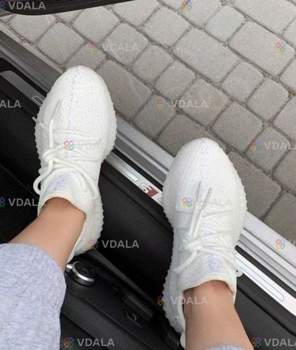 Кроссовки женские Adidas yeezy boost 350 V2 Full White/Кросівки жіночі - VDALA.PRO